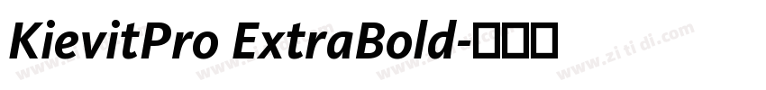 KievitPro ExtraBold字体转换